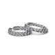 2 - Carisa 11.20 ctw (4.50 mm) Inside Outside Round Lab Grown Diamond Eternity Hoop Earrings 