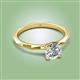 3 - Kiona 1.00 ctw (6.50 mm) GIA Certified Round Natural Diamond Square Edge Shank Solitaire Engagement Ring 
