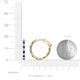 5 - Carisa 0.66 ctw (1.70 mm) Inside Outside Round Blue Sapphire and Natural Diamond Eternity Hoop Earrings 
