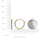 5 - Carisa 0.58 ctw (1.70 mm) Inside Outside Round Emerald and Natural Diamond Eternity Hoop Earrings 
