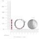 5 - Carisa 0.66 ctw (1.70 mm) Inside Outside Round Ruby and Natural Diamond Eternity Hoop Earrings 
