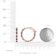 5 - Carisa 0.66 ctw (1.70 mm) Inside Outside Round Ruby and Natural Diamond Eternity Hoop Earrings 