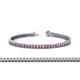 1 - Abril 2.50 mm Pink Sapphire and Diamond Eternity Tennis Bracelet 