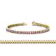 1 - Abril 2.50 mm Pink Sapphire and Diamond Eternity Tennis Bracelet 