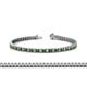 1 - Abril 2.50 mm Green Garnet and Diamond Eternity Tennis Bracelet 
