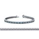 1 - Abril 2.50 mm Blue Topaz and Diamond Eternity Tennis Bracelet 