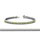 1 - Abril 2.50 mm Peridot and Diamond Eternity Tennis Bracelet 