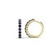 1 - Raya Round Blue Sapphire Hoop Earrings 
