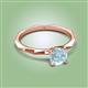 2 - Kiona 0.87 ctw (6.50 mm) Round Aquamarine Square Edge Shank Solitaire Engagement Ring 