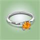 2 - Kiona 0.87 ctw (6.50 mm) Round Citrine Square Edge Shank Solitaire Engagement Ring 