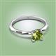 2 - Kiona 1.10 ctw (6.50 mm) Round Peridot Square Edge Shank Solitaire Engagement Ring 