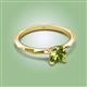 2 - Kiona 1.10 ctw (6.50 mm) Round Peridot Square Edge Shank Solitaire Engagement Ring 
