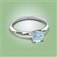 2 - Kiona 0.87 ctw (6.50 mm) Round Aquamarine Square Edge Shank Solitaire Engagement Ring 