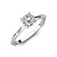 3 - Kiona 1.00 ctw (6.50 mm) Round Moissanite Square Edge Shank Solitaire Engagement Ring 