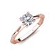 3 - Kiona 1.00 ctw (6.50 mm) Round Moissanite Square Edge Shank Solitaire Engagement Ring 