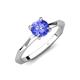3 - Kiona 0.92 ctw (6.50 mm) Round Tanzanite Square Edge Shank Solitaire Engagement Ring 