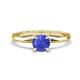 1 - Kiona 0.92 ctw (6.50 mm) Round Tanzanite Square Edge Shank Solitaire Engagement Ring 