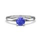 1 - Kiona 0.92 ctw (6.50 mm) Round Tanzanite Square Edge Shank Solitaire Engagement Ring 