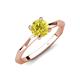 3 - Kiona 0.80 ctw (6.50 mm) Round Yellow Diamond Square Edge Shank Solitaire Engagement Ring 