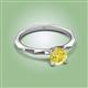 2 - Kiona 0.80 ctw (6.50 mm) Round Yellow Diamond Square Edge Shank Solitaire Engagement Ring 
