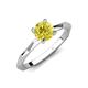 3 - Kiona 0.80 ctw (6.50 mm) Round Yellow Diamond Square Edge Shank Solitaire Engagement Ring 