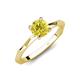 3 - Kiona 0.80 ctw (6.50 mm) Round Yellow Diamond Square Edge Shank Solitaire Engagement Ring 