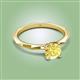 2 - Kiona 0.95 ctw (6.00 mm) Round Yellow Sapphire Square Edge Shank Solitaire Engagement Ring 