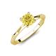 3 - Kiona 0.95 ctw (6.00 mm) Round Yellow Sapphire Square Edge Shank Solitaire Engagement Ring 