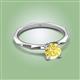 2 - Kiona 0.95 ctw (6.00 mm) Round Yellow Sapphire Square Edge Shank Solitaire Engagement Ring 