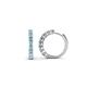 1 - Raya Round Aquamarine Hoop Earrings 