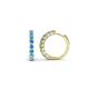 1 - Raya Round Blue Topaz Hoop Earrings 