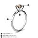 4 - Kiona 1.00 ctw (6.50 mm) Round Smoky Quartz Square Edge Shank Solitaire Engagement Ring 