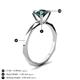 4 - Kiona 0.95 ctw (6.50 mm) Round London Blue Topaz Square Edge Shank Solitaire Engagement Ring 