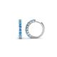 1 - Raya Round Blue Topaz Hoop Earrings 