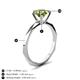 4 - Kiona 1.10 ctw (6.50 mm) Round Peridot Square Edge Shank Solitaire Engagement Ring 