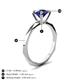 4 - Kiona 1.15 ctw (6.00 mm) Round Blue Sapphire Square Edge Shank Solitaire Engagement Ring 