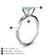 4 - Kiona 0.87 ctw (6.50 mm) Round Aquamarine Square Edge Shank Solitaire Engagement Ring 
