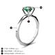4 - Kiona 1.00 ctw (6.50 mm) Round Lab Created Alexandrite Square Edge Shank Solitaire Engagement Ring 