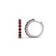 1 - Raya Round Red Garnet Hoop Earrings 