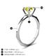 4 - Kiona 0.80 ctw (6.50 mm) Round Yellow Diamond Square Edge Shank Solitaire Engagement Ring 