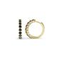 1 - Raya Round Black Diamond Hoop Earrings 