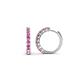 1 - Raya Round Pink Sapphire Hoop Earrings 
