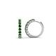 1 - Raya Round Green Garnet Hoop Earrings 