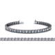 1 - Nancie 3.30 mm Aquamarine and Diamond Eternity Tennis Bracelet 