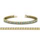 1 - Nancie 3.30 mm Blue Topaz and Diamond Eternity Tennis Bracelet 