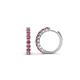 1 - Raya Round Rhodolite Garnet Hoop Earrings 