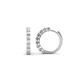 1 - Raya Round White Sapphire Hoop Earrings 