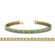 1 - Nancie 3.30 mm London Blue Topaz and Diamond Eternity Tennis Bracelet 