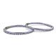 3 - Carisa 6.23 ctw (2.70 mm) Inside Outside Round Tanzanite and Natural Diamond Eternity Hoop Earrings 
