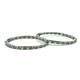 3 - Carisa 6.61 ctw (2.70 mm) Inside Outside Round Green Garnet and Natural Diamond Eternity Hoop Earrings 